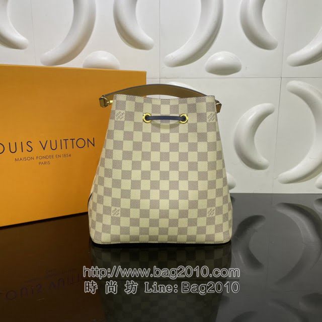 Louis Vuitton新款女包 N50042 路易威登NéONOé手袋 LV白格水桶包手提肩背包  ydh4199